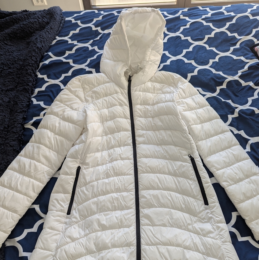 Bright white light puffy jacket from Gap